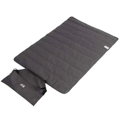 Foldable dark grey waterproof pet blanket for dogs with portable carrying pouch