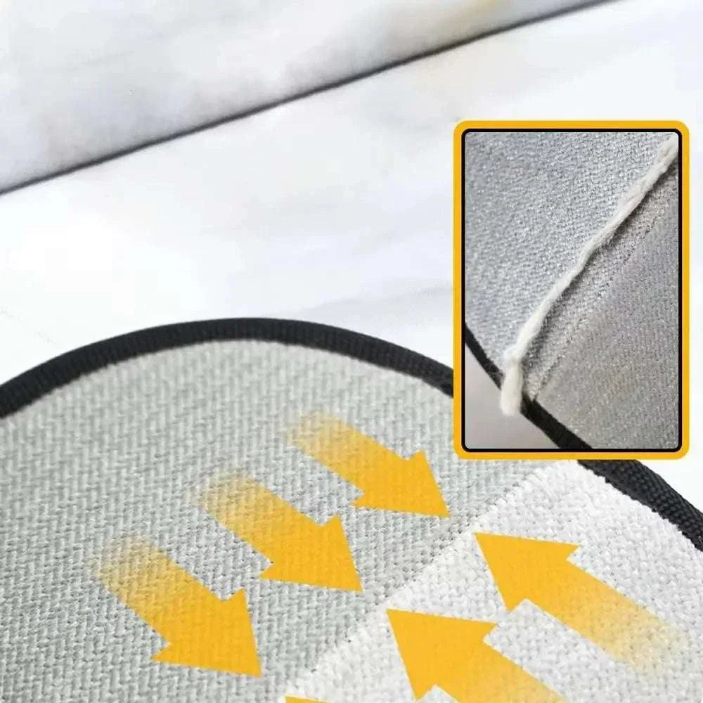 Eco Two-way Pet Hair Removal Gloves black mesh cloth with gentle bristles for reusable, washable pet hair cleaning on soft furnishings and clothes