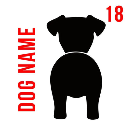 Personalised wooden dog leash rack with custom name and metal hooks mounted on wall