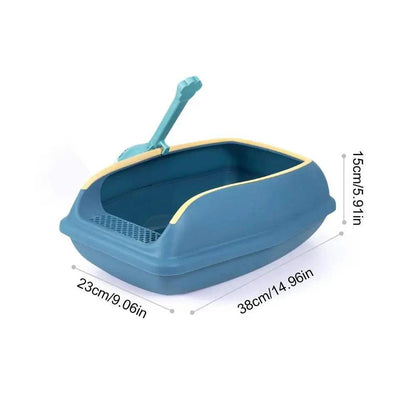 Large Capacity Cat Litter Box Semi-closed Plastic Sand Box For Cats