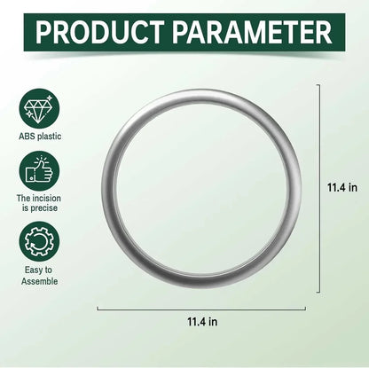Tonepie Smart Cats Litter Box replacement part ring made of ABS plastic, 11.4-inch diameter, easy to assemble and precise incision