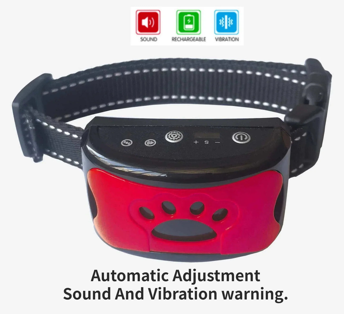 Smart ultrasonic anti bark collar with rechargeable battery, waterproof design, and adjustable vibration and sound warnings for gentle dog training