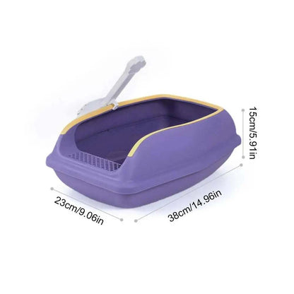 Large Capacity Cat Litter Box Semi-closed Plastic Sand Box For Cats