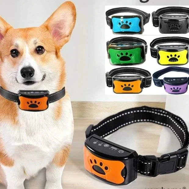 Smart Ultrasonic Anti Bark Collar rechargeable waterproof dual-mode vibration sound with adjustable sensitivity for dogs