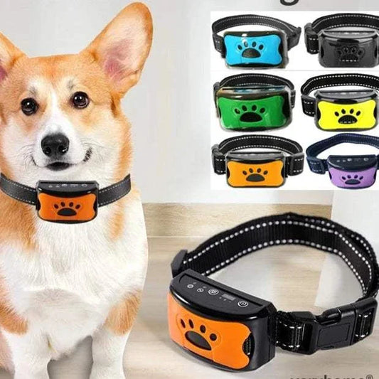 Smart Ultrasonic Anti Bark Collar rechargeable waterproof dual-mode vibration sound with adjustable sensitivity for dogs