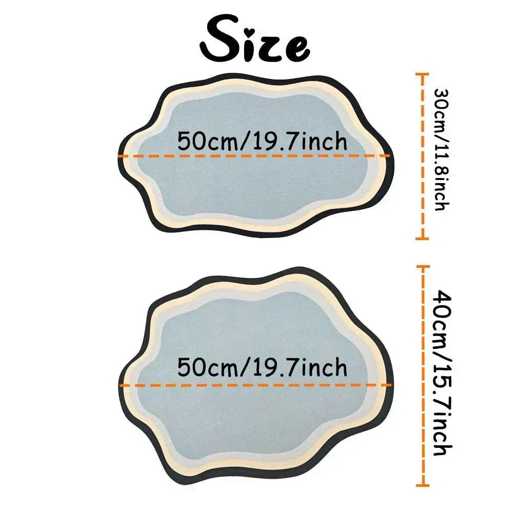 Personalised pet feeding mat in cute shape made of non-slip, waterproof diatom mud