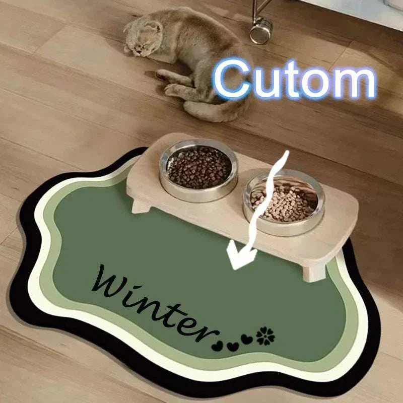 Personalised Pet Feeding Mat in cute shape, waterproof and non-slip diatom mud design