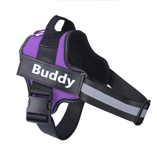 Personalised No Pull Reflective Dog Harness