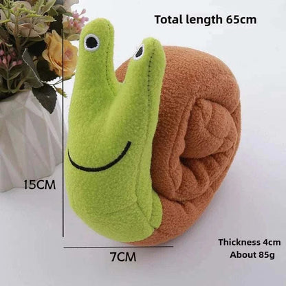 Interactive snail-shaped dog toy, perfect for sniffing and play, enhances mental stimulation.