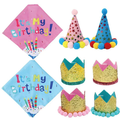 Birthday Hat and Bandanna for Dogs and Cats