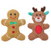 Xmas Pet Dog Plush Chew Toy Santa Elk Gingerbread Man Donut