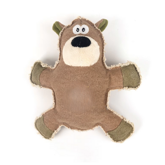 Pawise Real Tuff Bear Tough Dog Toy for Heavy Chewers Durable Fabric