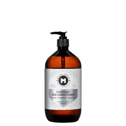 Melanie Newman Everyday Dog Conditioner bottle with Tea Tree, Peppermint, and Eucalyptus scent.