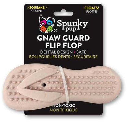 Gnaw Guard Squeakers Dog Toy - Flip Flop dental chew toy, pink color, floating and squeaking design.