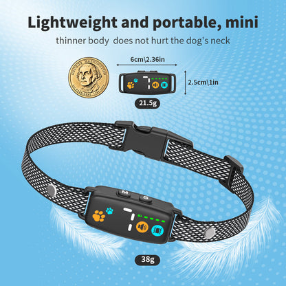 Tiny anti-barking beep and vibrate no-shock small dog barking collar for small breeds