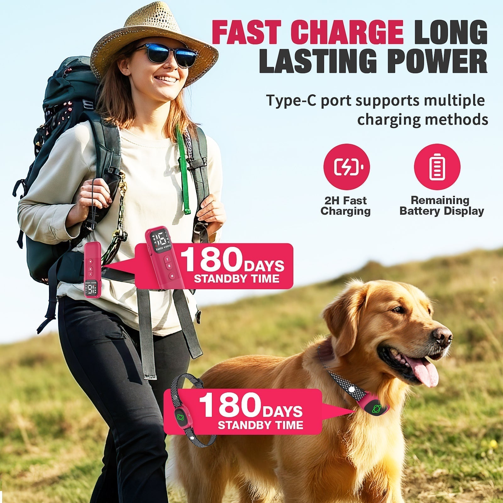 T200 Remote Training Collar waterproof anti bark dog collar with vibration and beep no shock
