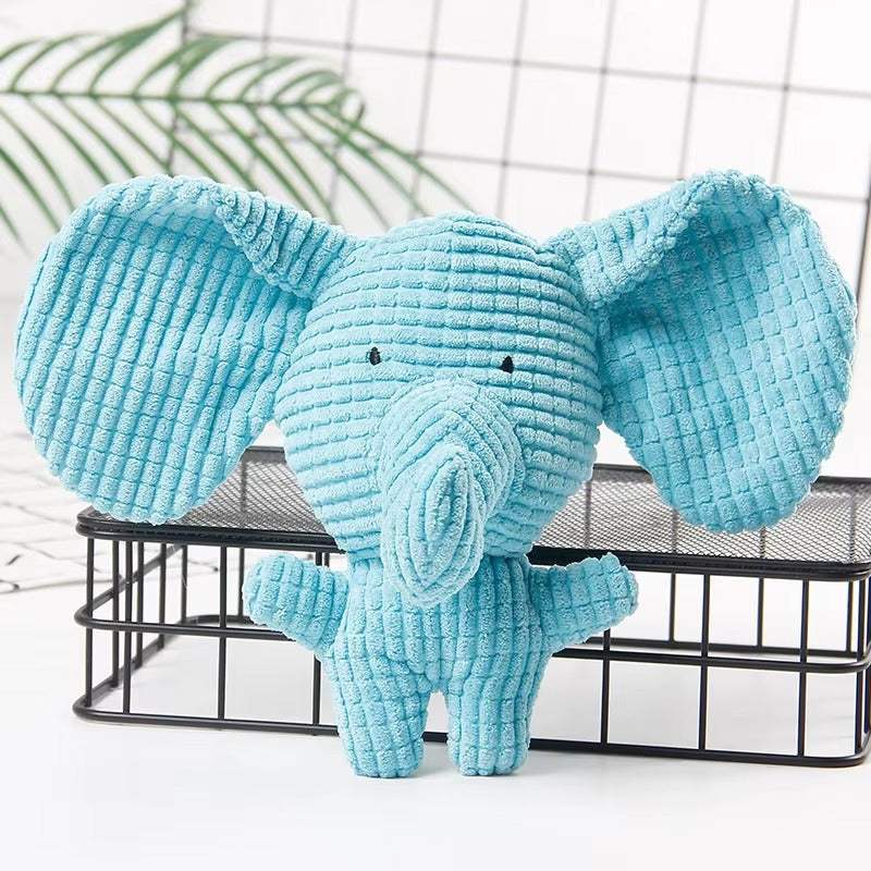 Set of cute crinkle and squeak dog toys in soft textured fabric for small to medium dogs