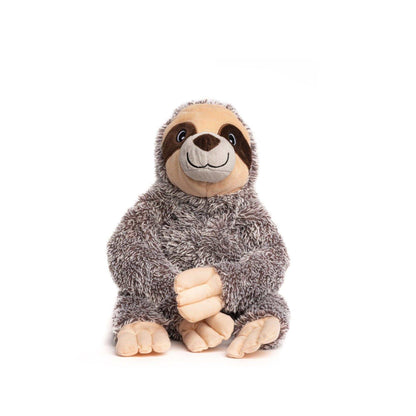 Fluffy Sloth Plush Dog Toy with Fabtough Technology, Reinforced Nylon Lining